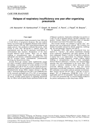 Relapse of respiratory insufficiency one year after organising pneumonia CASE FOR DIAGNOSIS