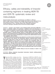 Efficacy, safety and tolerability of linezolid containing regimens in treating MDR-TB