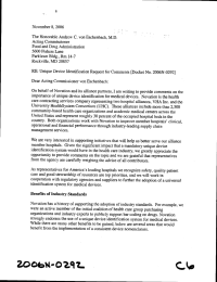 November 8, 2006 The Honorable Andrew C.  von Eschenbach, M.D.