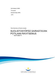 SUOLISTOSYÖPÄÄ SAIRASTAVAN POTILAAN RAVITSEMUS -  HOITONETTI