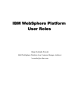 IBM WebSphere Platform User Roles
