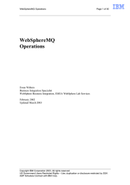 WebSphereMQ Operations