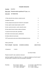 Finanční analýza společnosti VS-pro, s.r.o.