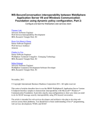 WS-SecureConversation interoperability between WebSphere Application Server V8 and Windows Communication