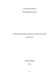 Universit&auml;t Pardubice  Philosophische Fakult&auml;t Berliner Stadtviertel Kreuzberg vor und nach der Wende
