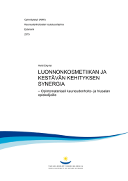 LUONNONKOSMETIIKAN JA KESTÄVÄN KEHITYKSEN SYNERGIA – Opintomateriaali kauneudenhoito- ja hiusalan