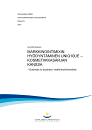 MARKKINOINTIMIXIN – HYÖDYNTÄMINEN UNIQ10UE KOSMETIIKKASARJAN