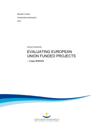 EVALUATING EUROPEAN UNION FUNDED PROJECTS – Case MINWA