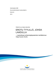 EROTU TYYLILLÄ, JOHDA LAADULLA – Laadukkaan johtamisjärjestelmän kehittäminen Clipp-huone Oy:lle