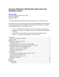 Using the WebSphere MQ Workflow Web Client with WebSphere Studio