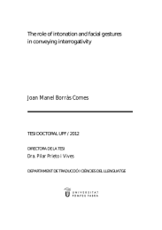 Joan Manel Borràs Comes The role of intonation and facial gestures