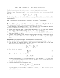 Math 1580 – Problem Set 2. Due Friday Sep. 23,... The first two problems on this problem set give a...