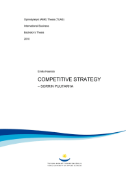 COMPETITIVE STRATEGY – SORRIN PUUTARHA  Opinnäytetyö (AMK) Thesis (TUAS)