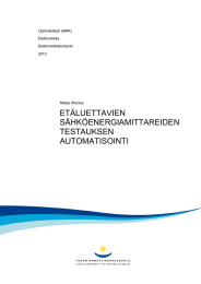 ET&Auml;LUETTAVIEN S&Auml;HK&Ouml;ENERGIAMITTAREIDEN TESTAUKSEN AUTOMATISOINTI