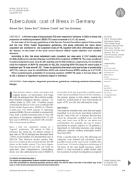 Tuberculosis: cost of illness in Germany Roland Diel*, Stefan Rutz