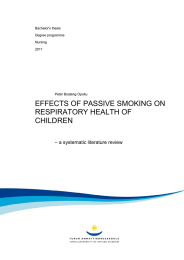 EFFECTS OF PASSIVE SMOKING ON RESPIRATORY HEALTH OF CHILDREN