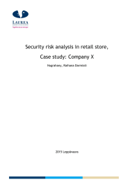 Security risk analysis in retail store, Case study: Company X 2015 Leppävaara