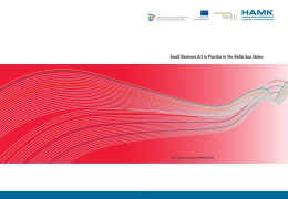 Small Business Act in Practice in the Baltic Sea States