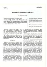 Amyloidosis with pleural  involvement D.R.  Graham,  D.  Ahmad* CASE