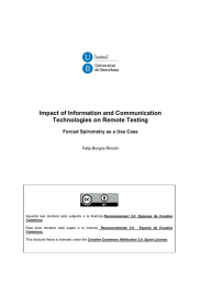 Impact of Information and Communication Technologies on Remote Testing Felip Burgos Rincón