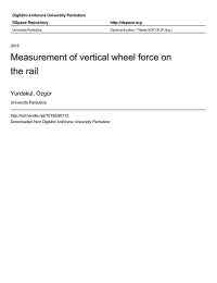 Measurement of vertical wheel force on the rail Yurdakul, Özgür