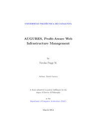 AUGURES, Profit-Aware Web Infrastructure Management by Nicolas Poggi M.