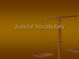 Judicial Vocabulary