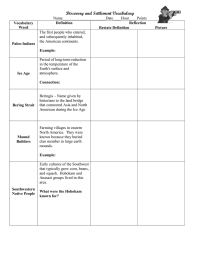 Discovery and Settlement Vocabulary