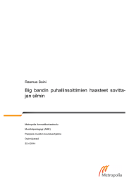 Big  bandin  puhallinsoittimien  haasteet  sovitta- jan silmin