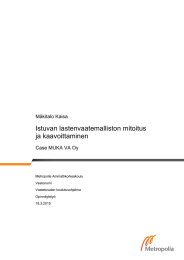 Istuvan lastenvaatemalliston mitoitus ja kaavoittaminen Mäkitalo Kaisa Case MUKA VA Oy