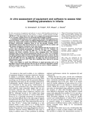 In vitro assessment of equipment and software to assess tidal