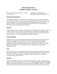 Dobson High School  English Language Arts Nine   