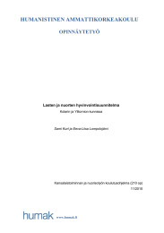 HUMANISTINEN AMMATTIKORKEAKOULU OPINNÄYTETYÖ Lasten ja nuorten hyvinvointisuunnitelma