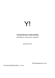 Y! Toimintakansio alakouluihin Yhteisöllisyys, yhteisvastuu, ympäristö Yhteisöpedagogi (210 op)