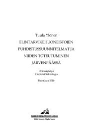 Tuula Ylönen ELINTARVIKEHUONEISTOJEN PUHDISTUSSUUNNITELMAT JA NIIDEN TOTEUTUMINEN