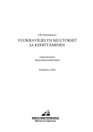 VUOKRAVILJELYN MUUTOKSET JA KEHITTÄMINEN  Olli Hämäläinen