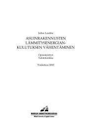 ASUINRAKENNUSTEN LÄMMITYSENERGIAN- KULUTUKSEN VÄHENTÄMINEN