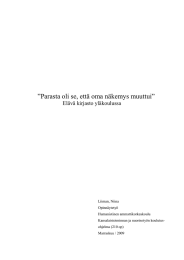 ”Parasta oli se, että oma näkemys muuttui” Elävä kirjasto yläkoulussa