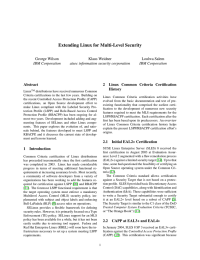 Extending Linux for Multi-Level Security