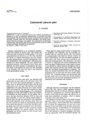 Catamenial  pleural  pain K.  Horsfield