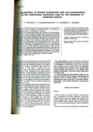 comparison  of budesonide  with  oral  prednisolone inhaled