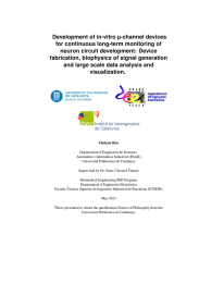 Development of in-vitro µ-channel devices for continuous long-term monitoring of