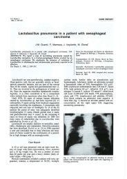 Lactobacillus  pneumonia  in  a  patient ... carcinoma J M.