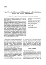 Special  neutrophil  elastase  inhibitory  activity ... patients  with  silicosis  and  asbestosis