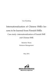 Internationalization  of  Chinese  SMEs  les-