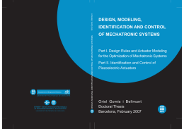 DESIGN, MODELING, IDENTIFICATION AND CONTROL OF MECHATRONIC SYSTEMS