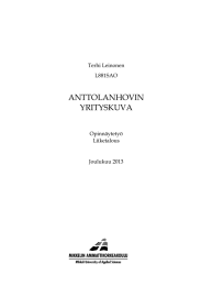 ANTTOLANHOVIN YRITYSKUVA  Terhi Leinonen