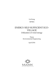 ENERGY SELF-SUFFICIENT ECO- VILLAGE Utilization of wind energy