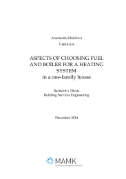 ASPECTS OF CHOOSING FUEL AND BOILER FOR A HEATING SYSTEM