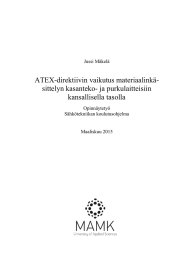 ATEX-direktiivin vaikutus materiaalinkä- sittelyn kasanteko- ja purkulaitteisiin kansallisella tasolla